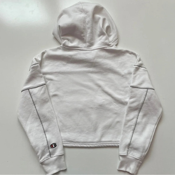 Champion x Urban Outfitters Exclusive White Reflective Hoodie Sweatshirt - Picture 12 of 15